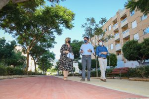 El alcalde en una visita al estado de los trabajos.