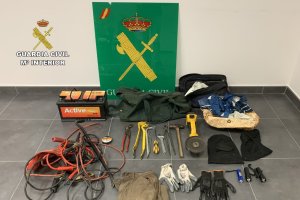 Material usado para los robos.