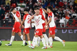 Portillo celebrando el gol de la victoria frente al Leganés.