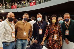 Desde la izquierda, Antonio Martínez, José Luis Sánchez Teruel, Juan A. Lorenzo, Noemí Cruz y Raúl Enríquez.