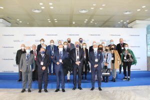 Los representantes de las empresas almerienses minutos previos al comienzo del acto.