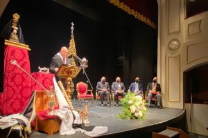 Un momento del pregón del 75 aniversario del Silencio, a cargo de Manuel Vicente Barranco.