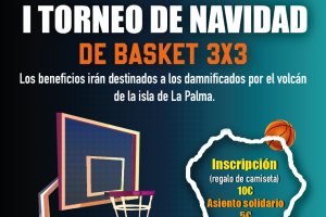 El cartel del torneo de baloncesto.