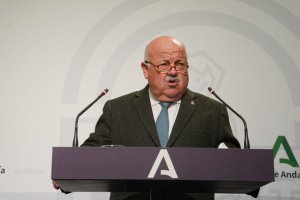 Jesús Aguire, durante su intervención de hoy.