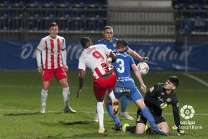 Umar Sadiq en el encuentro del pasado curso en Fuenlabrada.