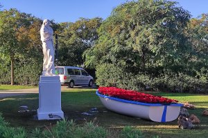 San José, patrono y custodio de la provincia, ya está en el Parque de las Familias.
