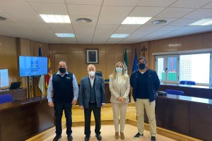 Tras la rueda de prensa de presentación del Plan Impulsa 3 de Roquetas de Mar.