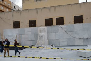 Procesos de restauración de la escultura meses atrás