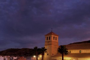 Iluminación navideña en Tabernas.