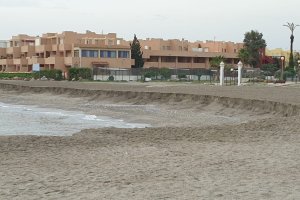 Una de las playas de Vera afectadas por la erosión.