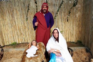 Recreación del nacimiento de Jesús en la edición de 2019.