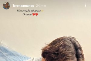 La foto que ha subido Lorena Mañas a su perfil de Instagram con Darwin y el bebé.