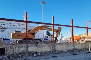 Obras del nuevo edificio de las fuerzas de seguridad.