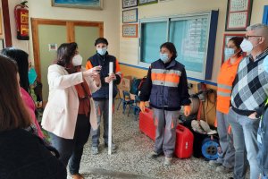 Durante la vista a Huércal de Almería.