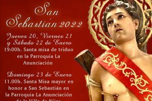 Cartel de las Fiestas Patronales de Níjar por San Sebastián.