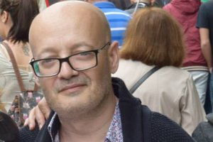 Patricio Gálvez, en un acto sindical a los que era asiduo