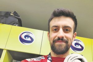 Agustín Casado con la medalla conquistada en el Europeo.