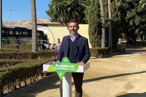 Ramón Fernández-Pacheco, esta mañana en el Parque Nicolás Salmerón.