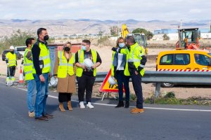 Visita a las obras del carril bici en Níjar.