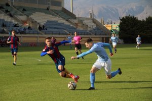 Una jugada del partido.