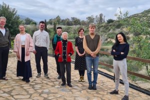 Los artistas llegados a Mojácar en este mes de febrero.