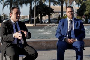 Juan Manuel Soriano y Álvaro Gonzalo, fundadores de Grupo Cibeles, durante un momento de la entrevista.