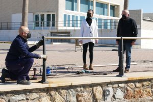 Primeros trabajo en Adra este viernes.