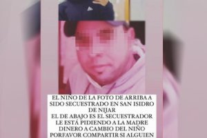 Imagen difundida en redes por la madre