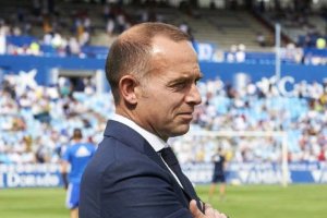 Christian Lapetra, en La Romareda antes de jugarse un partido.