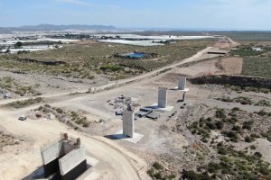 Obras de un tramo del AVE Murcia-Almería.