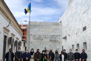 Responsables del Ayuntamiento muestran su solidaridad con el pueblo ucraniano.