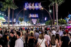 Imagen general de la Feria de Almería antes de la pandemia