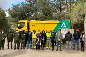 Acto de colocación de la primera piedra del nuevo subcentro del INFOCA en Laujar de Andarax.