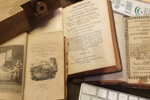 Don Quijote, de 1815, Contra Voltaire, de 1793 y Opusculum morale, de 1685.