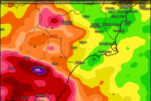Algunos modelos europeos anuncian lluvias de gran intensidad en la provincia