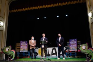 Diego Cruz, Ramón Fernández-Pacheco y Curro Verdegay presentando el Solazo Fest.