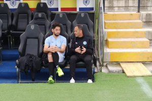 Fran Alcoy en el banquillo del Rico Pérez el pasado domingo.