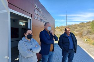 Los responsables en el enclave arqueológico de Villaricos.