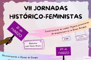 Cartel de las jornadas de historia y feminismo de Sapere Aude.