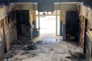 Estado del centro tras el incendio días atrás.