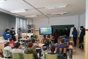Una de las actividades en las que han participado los alumnos tijoleños.