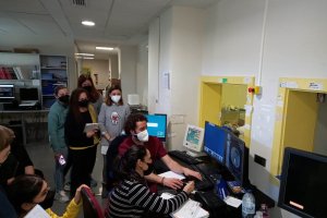 Profesores del IES Albaida en el curso de formación de técnicos de rayos.