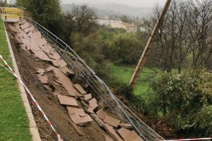 Uno de los desprendimientos en el municipio seronense.