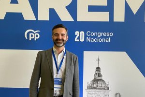 Ramón Fernández-Pacheco, esta mañana en el Congreso del PP.