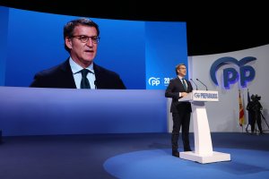 Alberto Núñez Feijóo, en la clausura del congreso del PP.