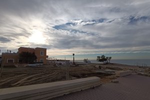 Imagen de archivo de las obras de prolongación del paseo marítimo