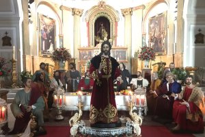 Montaje extraordinario de la Santa Cena en San Pedro para celebrar su 20 aniversario en 2019.
