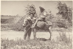 Con mi burro (y mi vecino Cristóbal), a por agua a la fuente árabe de Mojácar.