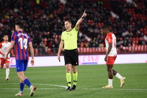 Trujillo Suárez en el Almería-Eibar celebrado en enero.