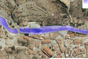 Mapa indicativo de las partes de la rambla de Lubrín que serán soterradas.